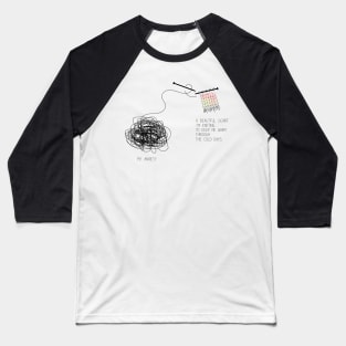 Inspirational selfcare illustration on anxiety Baseball T-Shirt